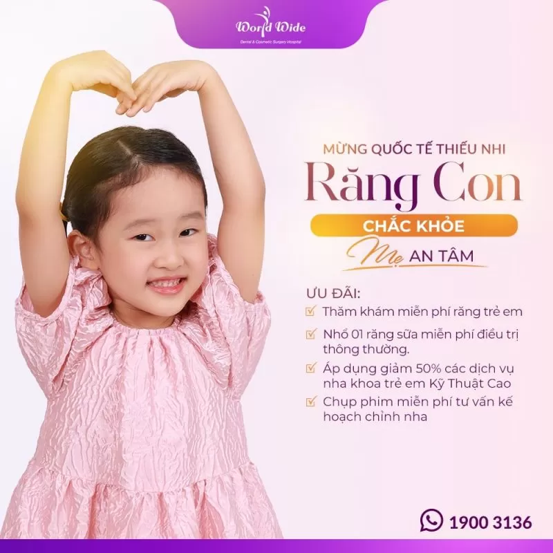 MỪNG QUỐC TẾ THIẾU NHI 1/6: RĂNG CON CHẮC KHỎE, MẸ AN TÂM răng