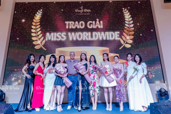 Miss Worldwide 2022: Tôn vinh nhan sắc và trí tuệ phụ nữ 9 người đẹp chụp ảnh lưu niệm cùng khách mời
